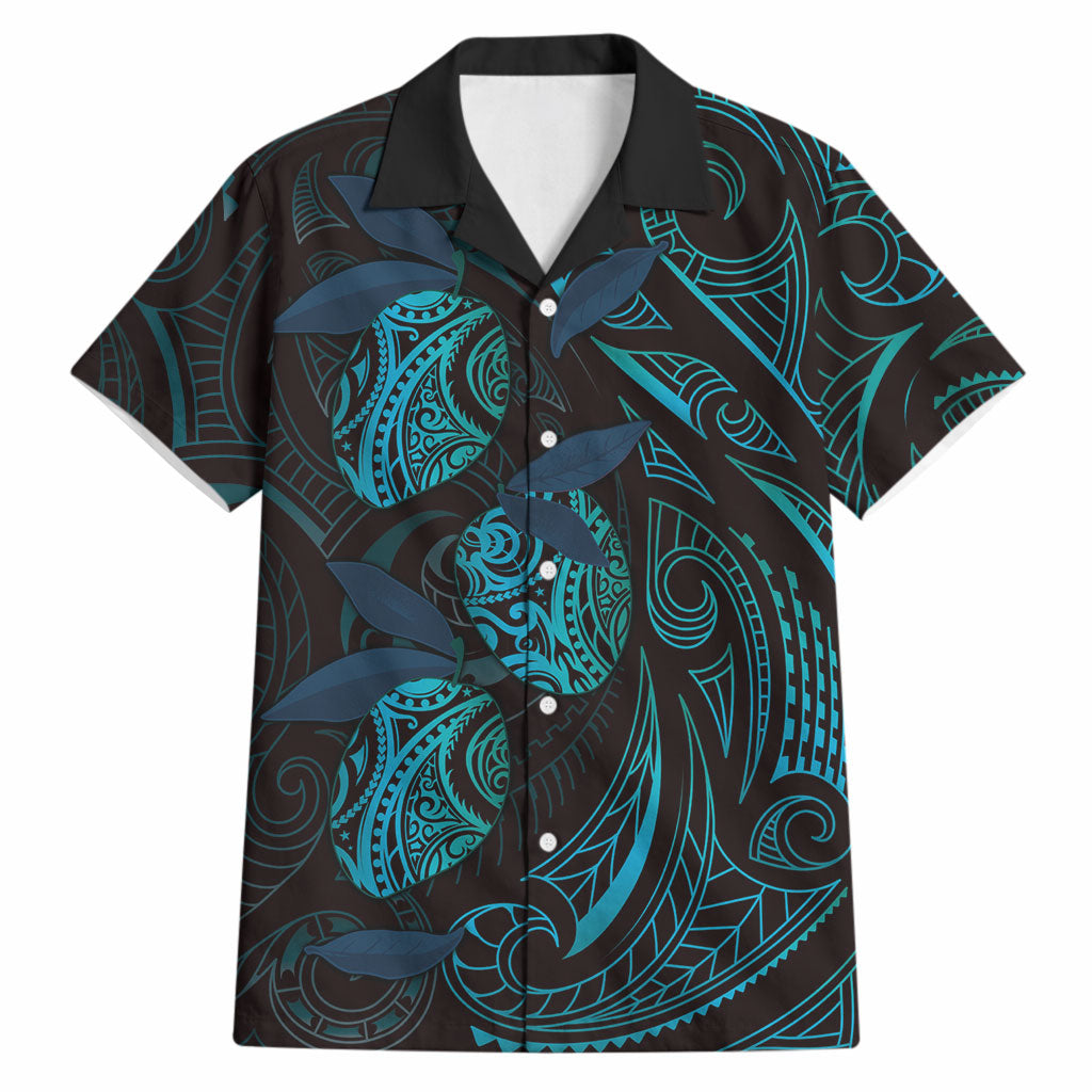 Hawaiian Mango Tribal Tattoo Hawaiian Shirt Teal Pacific Traditional Pattern LT9 Teal - Polynesian Pride