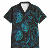 Hawaiian Mango Tribal Tattoo Hawaiian Shirt Teal Pacific Traditional Pattern LT9 Teal - Polynesian Pride