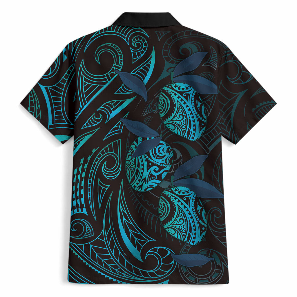Hawaiian Mango Tribal Tattoo Hawaiian Shirt Teal Pacific Traditional Pattern LT9 - Polynesian Pride