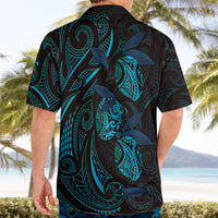 Hawaiian Mango Tribal Tattoo Hawaiian Shirt Teal Pacific Traditional Pattern LT9 - Polynesian Pride