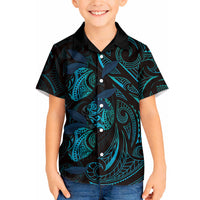Hawaiian Mango Tribal Tattoo Hawaiian Shirt Teal Pacific Traditional Pattern LT9 - Polynesian Pride