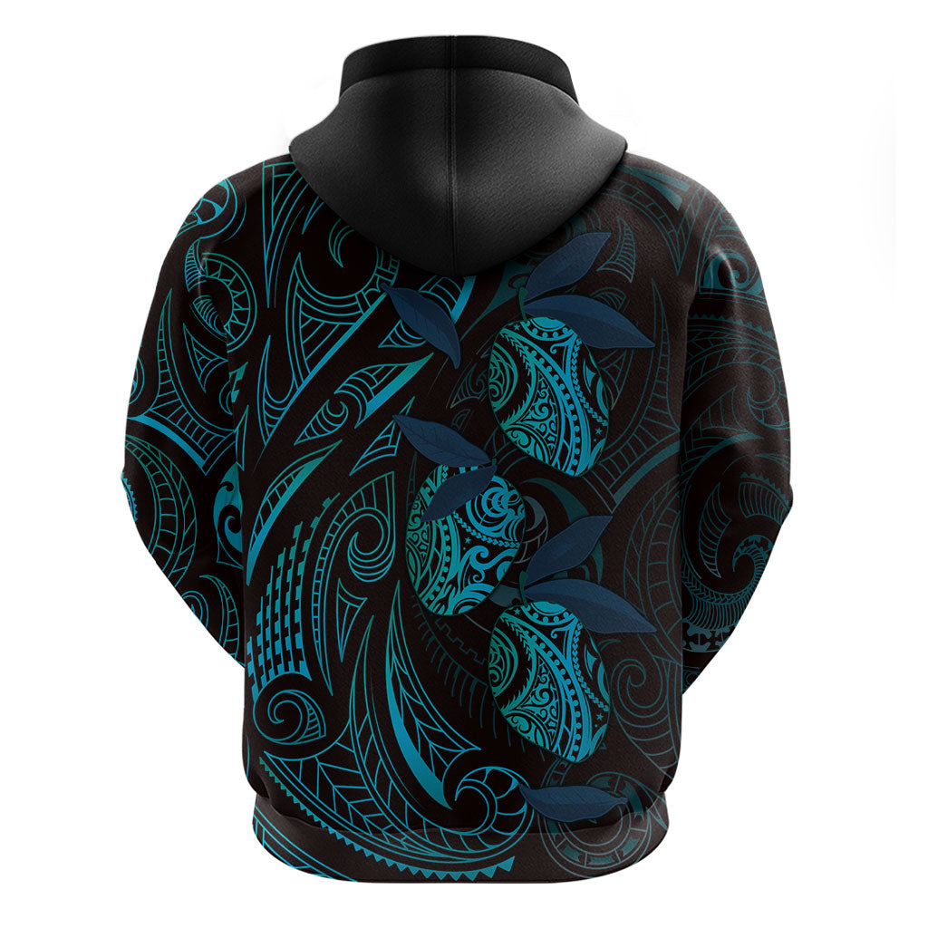 Hawaiian Mango Tribal Tattoo Hoodie Teal Pacific Traditional Pattern LT9 - Polynesian Pride