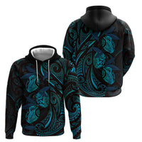 Hawaiian Mango Tribal Tattoo Hoodie Teal Pacific Traditional Pattern LT9 - Polynesian Pride