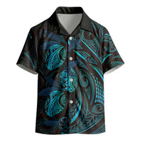 Hawaiian Mango Tribal Tattoo Kid Hawaiian Shirt Teal Pacific Traditional Pattern LT9 - Polynesian Pride