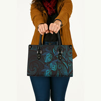 Hawaiian Mango Tribal Tattoo Leather Bag Teal Pacific Traditional Pattern LT9 - Polynesian Pride