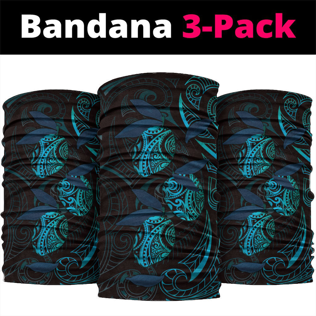 Hawaiian Mango Tribal Tattoo Neck Gaiter Teal Pacific Traditional Pattern LT9 package One Size: 25*50cm Teal - Polynesian Pride