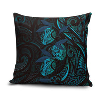 Hawaiian Mango Tribal Tattoo Pillow Cover Teal Pacific Traditional Pattern LT9 Teal - Polynesian Pride