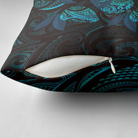 Hawaiian Mango Tribal Tattoo Pillow Cover Teal Pacific Traditional Pattern LT9 - Polynesian Pride