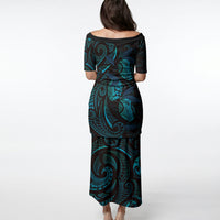 Hawaiian Mango Tribal Tattoo Puletasi Teal Pacific Traditional Pattern LT9 - Polynesian Pride
