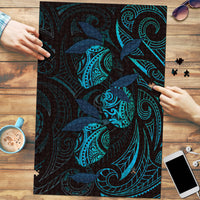 Hawaiian Mango Tribal Tattoo Puzzle Teal Pacific Traditional Pattern LT9 Teal - Polynesian Pride
