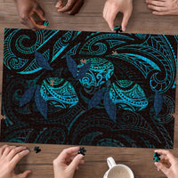 Hawaiian Mango Tribal Tattoo Puzzle Teal Pacific Traditional Pattern LT9 - Polynesian Pride