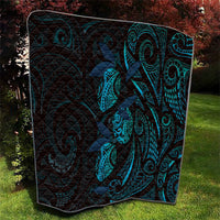 Hawaiian Mango Tribal Tattoo Quilt Teal Pacific Traditional Pattern LT9 - Polynesian Pride