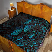 Hawaiian Mango Tribal Tattoo Quilt Teal Pacific Traditional Pattern LT9 - Polynesian Pride