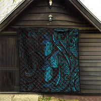 Hawaiian Mango Tribal Tattoo Quilt Teal Pacific Traditional Pattern LT9 - Polynesian Pride