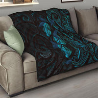 Hawaiian Mango Tribal Tattoo Quilt Teal Pacific Traditional Pattern LT9 - Polynesian Pride