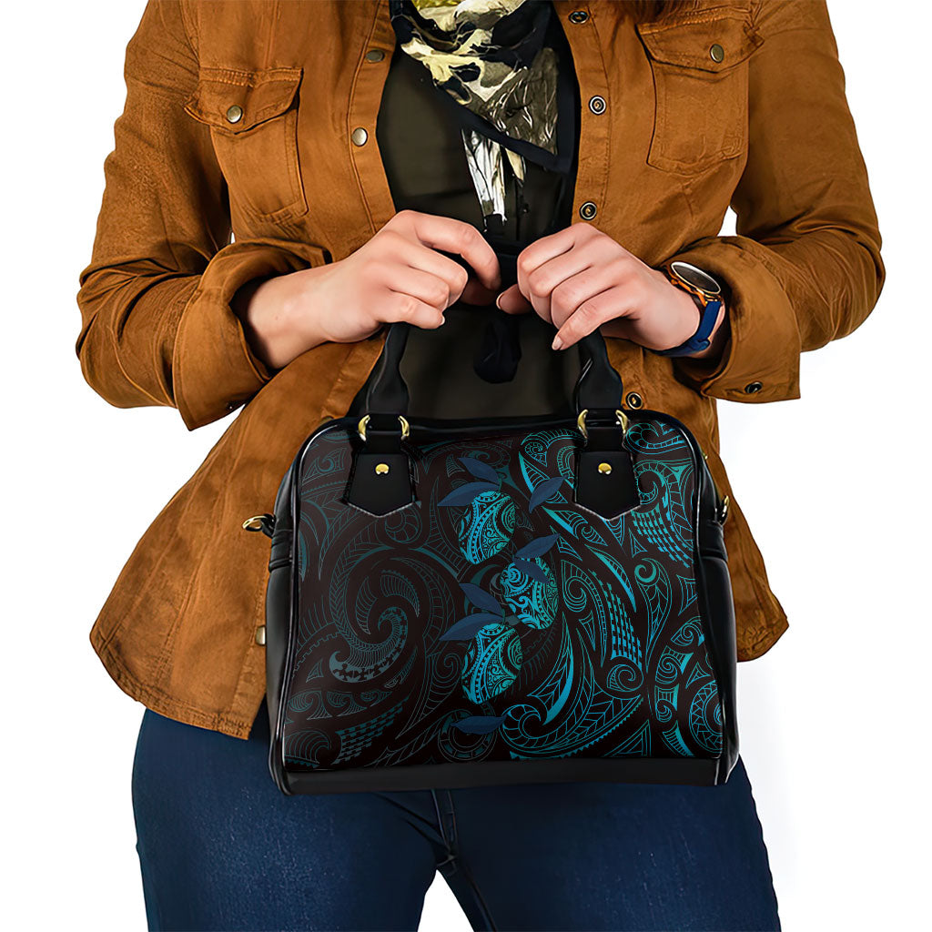 Hawaiian Mango Tribal Tattoo Shoulder Handbag Teal Pacific Traditional Pattern LT9 - Polynesian Pride