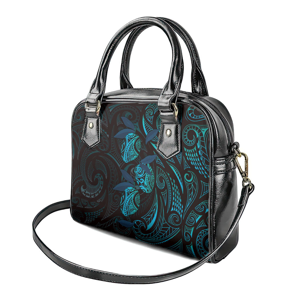 Hawaiian Mango Tribal Tattoo Shoulder Handbag Teal Pacific Traditional Pattern LT9 - Polynesian Pride