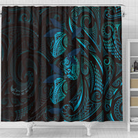 Hawaiian Mango Tribal Tattoo Shower Curtain Teal Pacific Traditional Pattern LT9 - Polynesian Pride