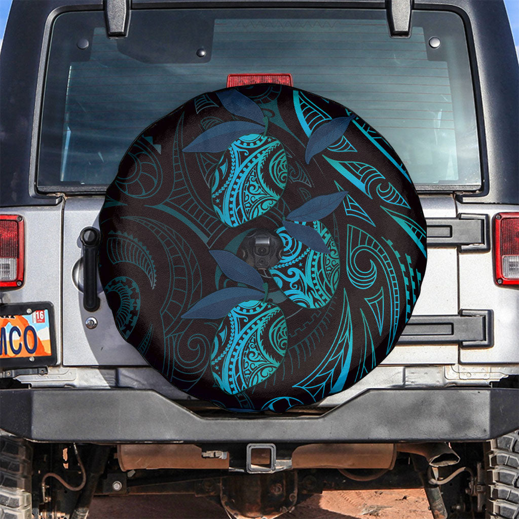 Hawaiian Mango Tribal Tattoo Spare Tire Cover Teal Pacific Traditional Pattern LT9 Teal - Polynesian Pride