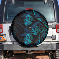 Hawaiian Mango Tribal Tattoo Spare Tire Cover Teal Pacific Traditional Pattern LT9 Teal - Polynesian Pride
