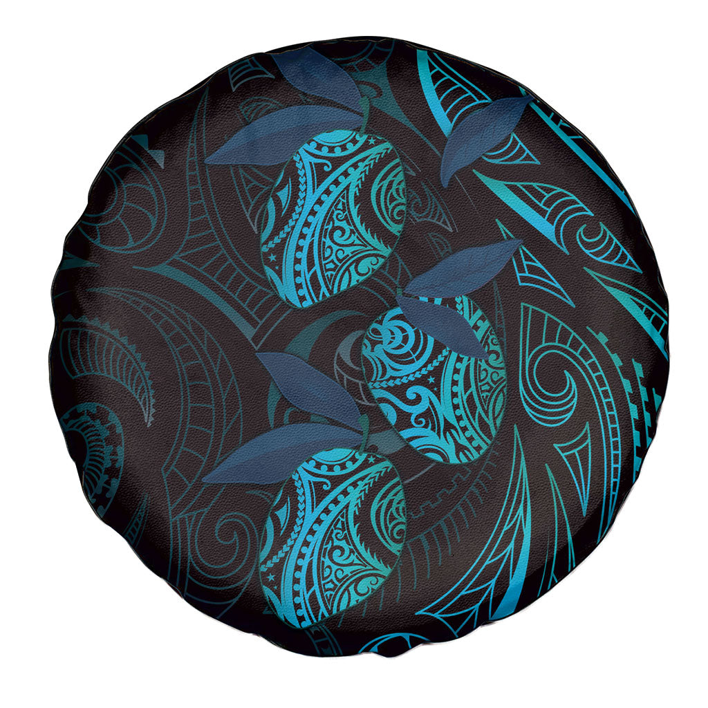 Hawaiian Mango Tribal Tattoo Spare Tire Cover Teal Pacific Traditional Pattern LT9 - Polynesian Pride