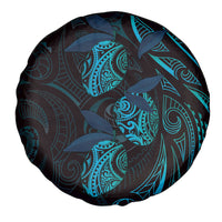 Hawaiian Mango Tribal Tattoo Spare Tire Cover Teal Pacific Traditional Pattern LT9 - Polynesian Pride