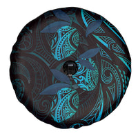 Hawaiian Mango Tribal Tattoo Spare Tire Cover Teal Pacific Traditional Pattern LT9 - Polynesian Pride