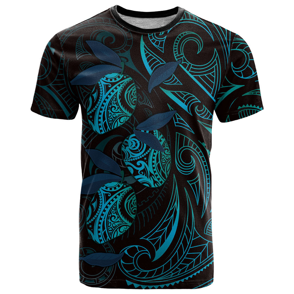 Hawaiian Mango Tribal Tattoo T Shirt Teal Pacific Traditional Pattern LT9 Teal - Polynesian Pride