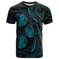 Hawaiian Mango Tribal Tattoo T Shirt Teal Pacific Traditional Pattern LT9 Teal - Polynesian Pride