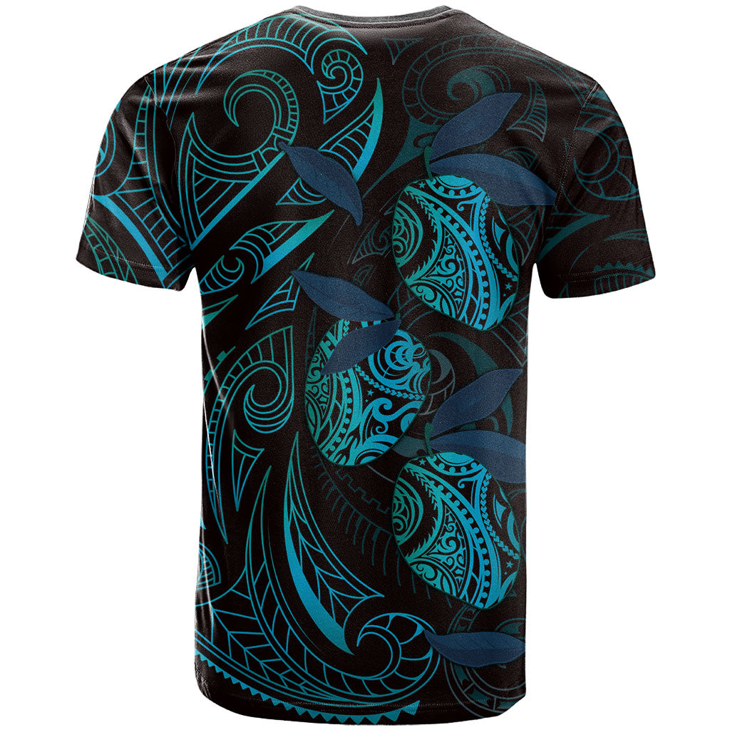 Hawaiian Mango Tribal Tattoo T Shirt Teal Pacific Traditional Pattern LT9 - Polynesian Pride