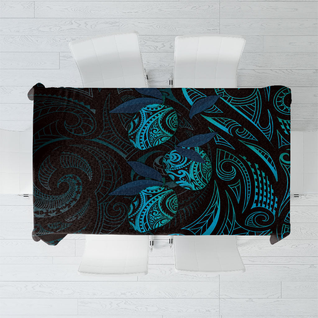 Hawaiian Mango Tribal Tattoo Tablecloth Teal Pacific Traditional Pattern LT9 Teal - Polynesian Pride
