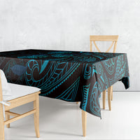 Hawaiian Mango Tribal Tattoo Tablecloth Teal Pacific Traditional Pattern LT9 - Polynesian Pride
