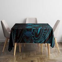 Hawaiian Mango Tribal Tattoo Tablecloth Teal Pacific Traditional Pattern LT9 - Polynesian Pride
