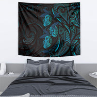 Hawaiian Mango Tribal Tattoo Tapestry Teal Pacific Traditional Pattern LT9 - Polynesian Pride