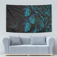 Hawaiian Mango Tribal Tattoo Tapestry Teal Pacific Traditional Pattern LT9 - Polynesian Pride