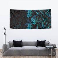 Hawaiian Mango Tribal Tattoo Tapestry Teal Pacific Traditional Pattern LT9 - Polynesian Pride