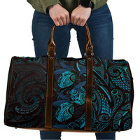 Hawaiian Mango Tribal Tattoo Travel Bag Teal Pacific Traditional Pattern LT9 Teal - Polynesian Pride