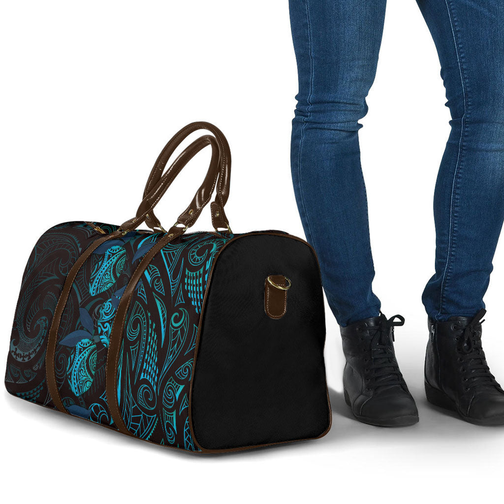 Hawaiian Mango Tribal Tattoo Travel Bag Teal Pacific Traditional Pattern LT9 - Polynesian Pride