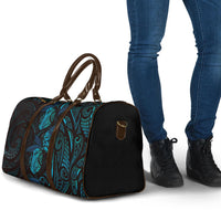 Hawaiian Mango Tribal Tattoo Travel Bag Teal Pacific Traditional Pattern LT9 - Polynesian Pride