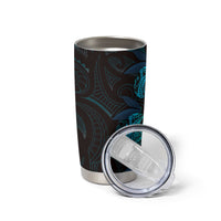 Hawaiian Mango Tribal Tattoo Tumbler Cup Teal Pacific Traditional Pattern LT9 - Polynesian Pride