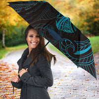 Hawaiian Mango Tribal Tattoo Umbrella Teal Pacific Traditional Pattern LT9 - Polynesian Pride