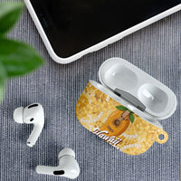 Hawaiian Mango Ukulele AirPods Case Retro Yellow Hibiscus Pikake Lei LT9 - Polynesian Pride
