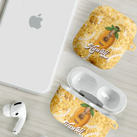 Hawaiian Mango Ukulele AirPods Case Retro Yellow Hibiscus Pikake Lei LT9 - Polynesian Pride