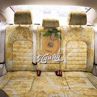 Hawaiian Mango Ukulele Back Car Seat Cover Retro Yellow Hibiscus Pikake Lei LT9 - Polynesian Pride