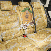 Hawaiian Mango Ukulele Back Car Seat Cover Retro Yellow Hibiscus Pikake Lei LT9 - Polynesian Pride