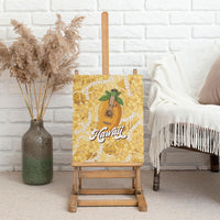 Hawaiian Mango Ukulele Canvas Wall Art Retro Yellow Hibiscus Pikake Lei LT9 - Polynesian Pride