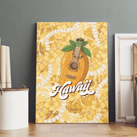 Hawaiian Mango Ukulele Canvas Wall Art Retro Yellow Hibiscus Pikake Lei LT9 - Polynesian Pride