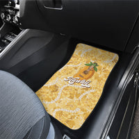 Hawaiian Mango Ukulele Car Mats Retro Yellow Hibiscus Pikake Lei LT9 - Polynesian Pride