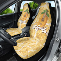 Hawaiian Mango Ukulele Car Seat Cover Retro Yellow Hibiscus Pikake Lei LT9 - Polynesian Pride