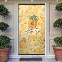 Hawaiian Mango Ukulele Door Cover Retro Yellow Hibiscus Pikake Lei LT9 Yellow - Polynesian Pride